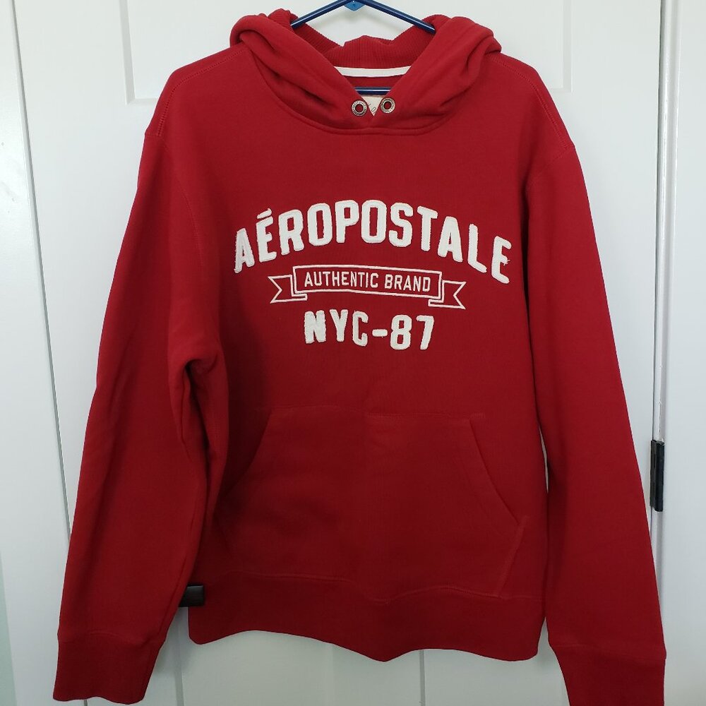 Men's Retro Aeropostale Hooded Sweatshirt Large, Nice Condition!